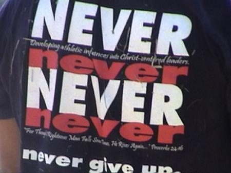 never give up junior